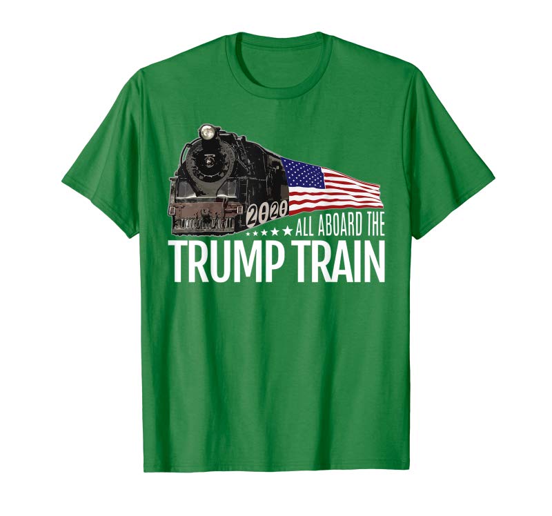 Trump 2024 All Aboard The Trump Train American Flag Political Shirt Li