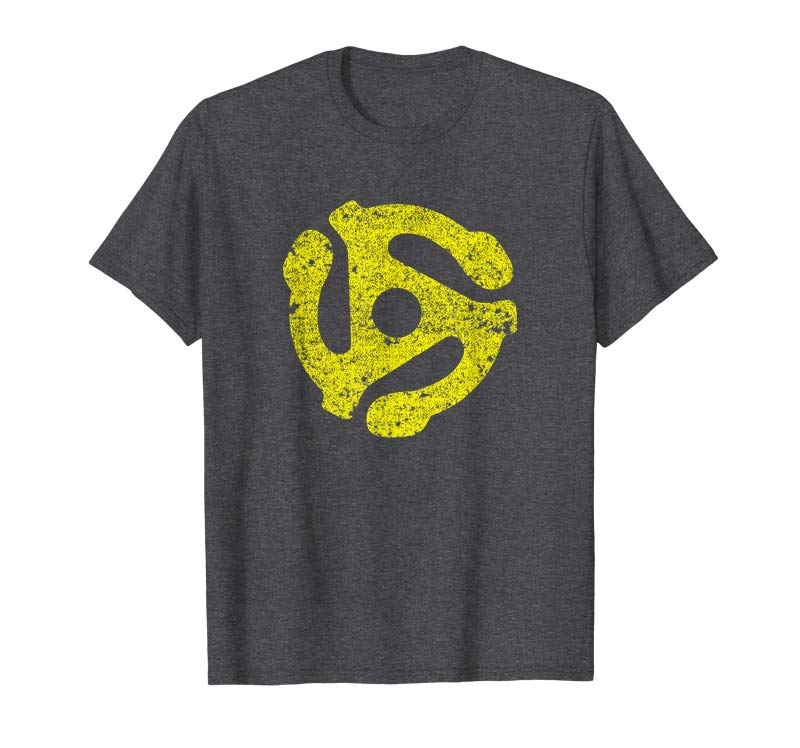 Buy DJ 45 RPM Adapter Vintage Style Turntable Record T-Shirt T-Shirt ...
