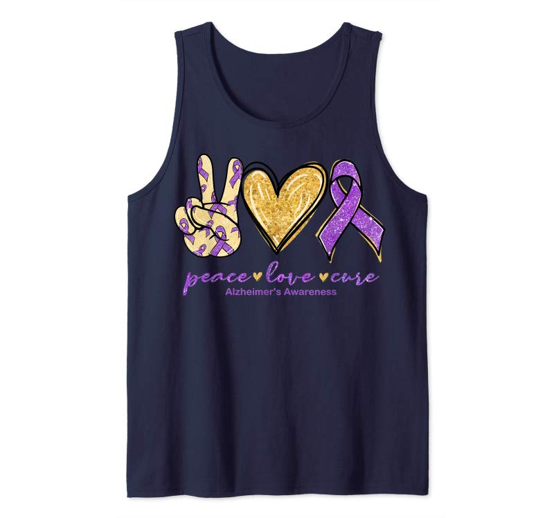 Order Now Peace Love Cure Purple Ribbon Alzheimer’s Awareness Gift T-Shirt Order Now Peace Love Cure Purple Ribbon Alzheimer's Awareness Gift T-Shirt