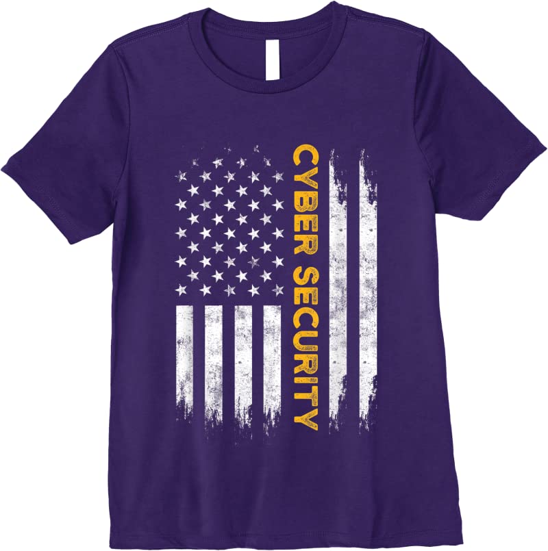 Cool Cybersecurity It Analyst Us Art Certified Tech Security Da1 T Shirts Purple