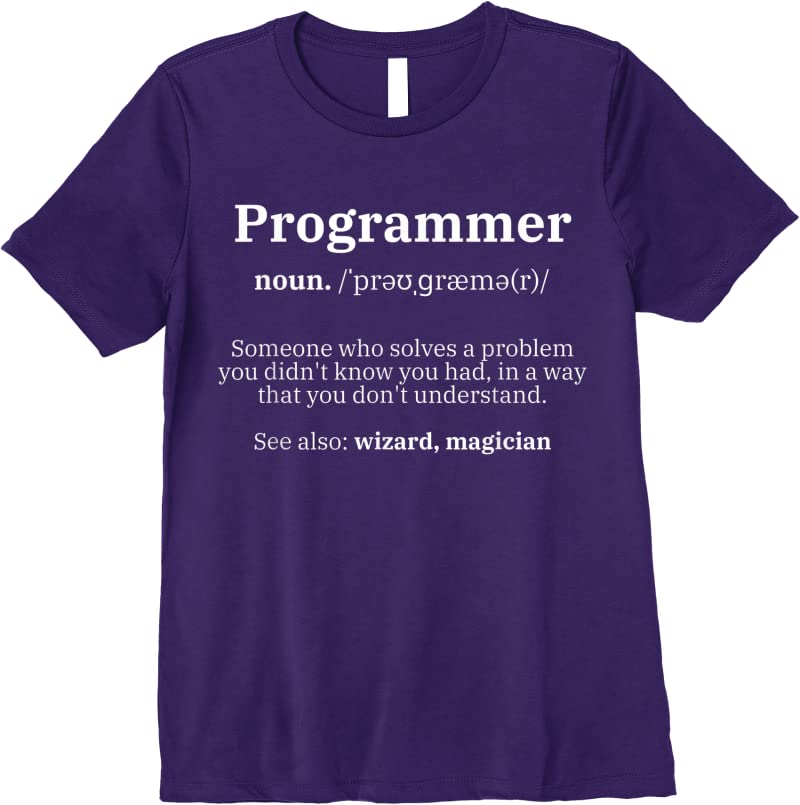 Perfect Definition Programmer Meaning Computer Science Coding T Shirts ...