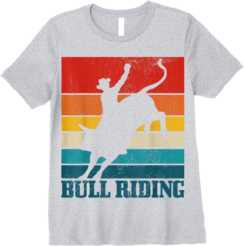 Shop Bull Riding Rodeo Cowboy Western Vintage Bull Rider Gift T Shirts ...