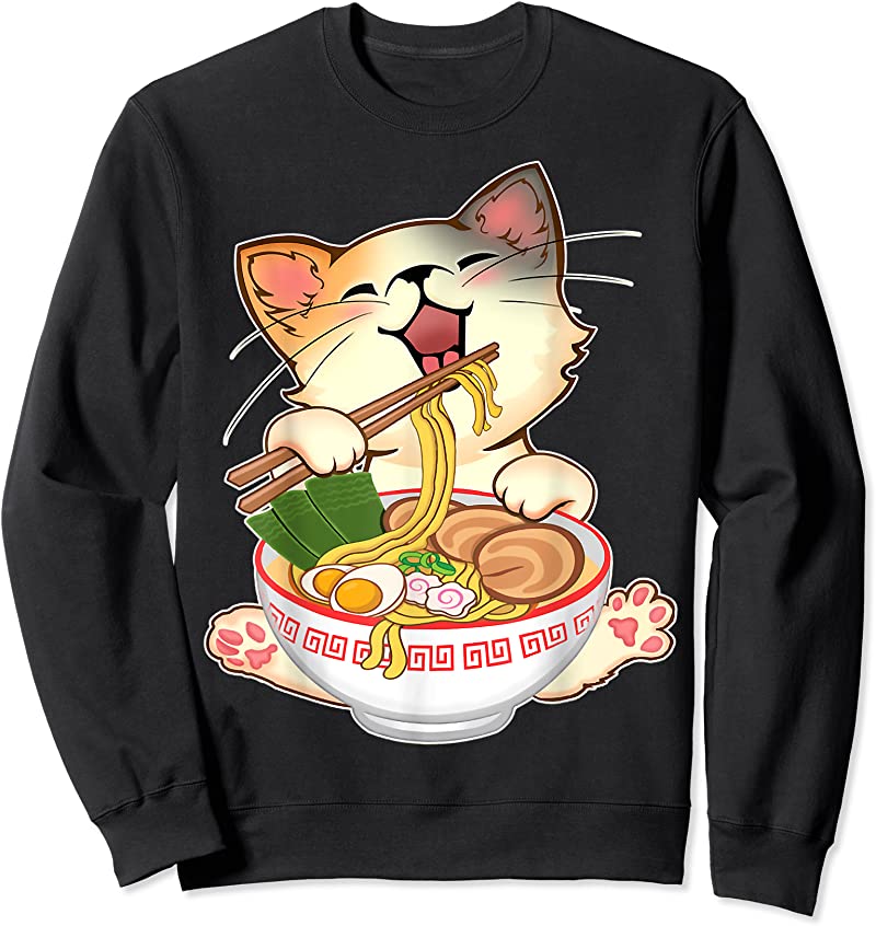 Shop Kawaii Neko Ramen Cute Ramen Cat Japanese Noodle Funny Anime T ...