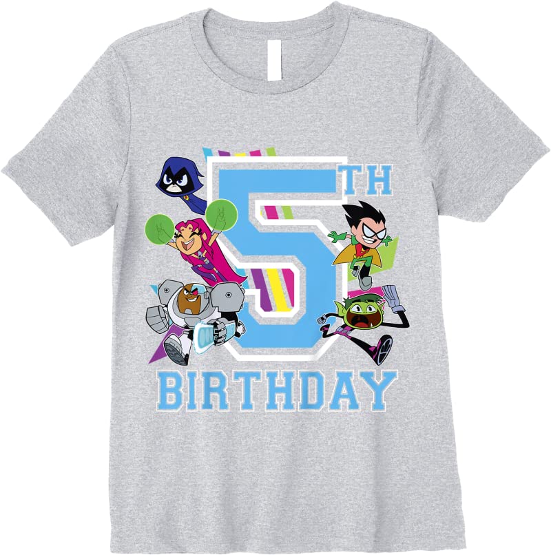 Trends Kids Dc Comics Teen Titans Go 5th Birthday T Shirts - Tees.Design