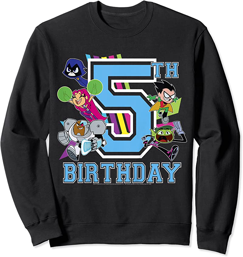 Trends Kids Dc Comics Teen Titans Go 5th Birthday T Shirts - Tees.Design