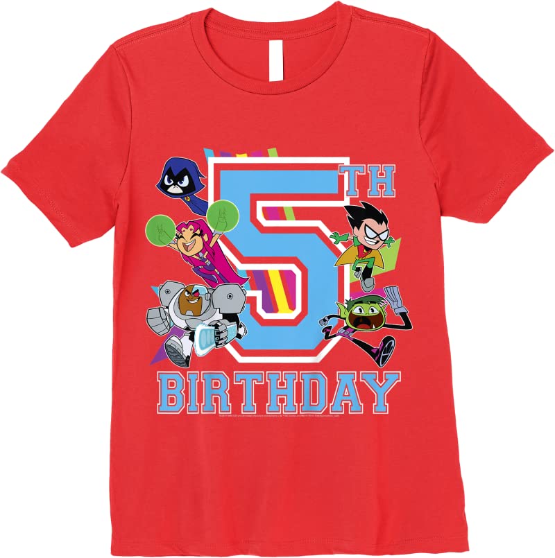 Trends Kids Dc Comics Teen Titans Go 5th Birthday T Shirts - Tees.Design
