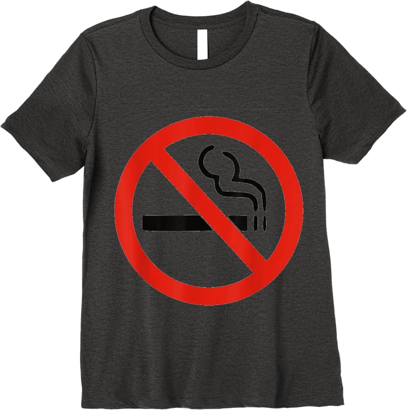 Trends No Smoking Symbol Sign T Shirts Dark Heather