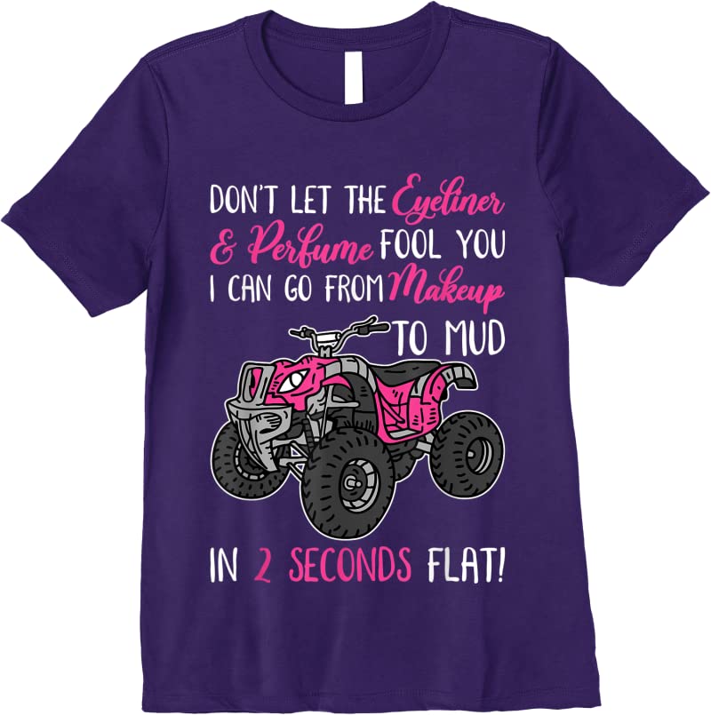 Unisex Atv Quad Bike Riding Girl For All Terrain Four Wheeler T Shirts ...