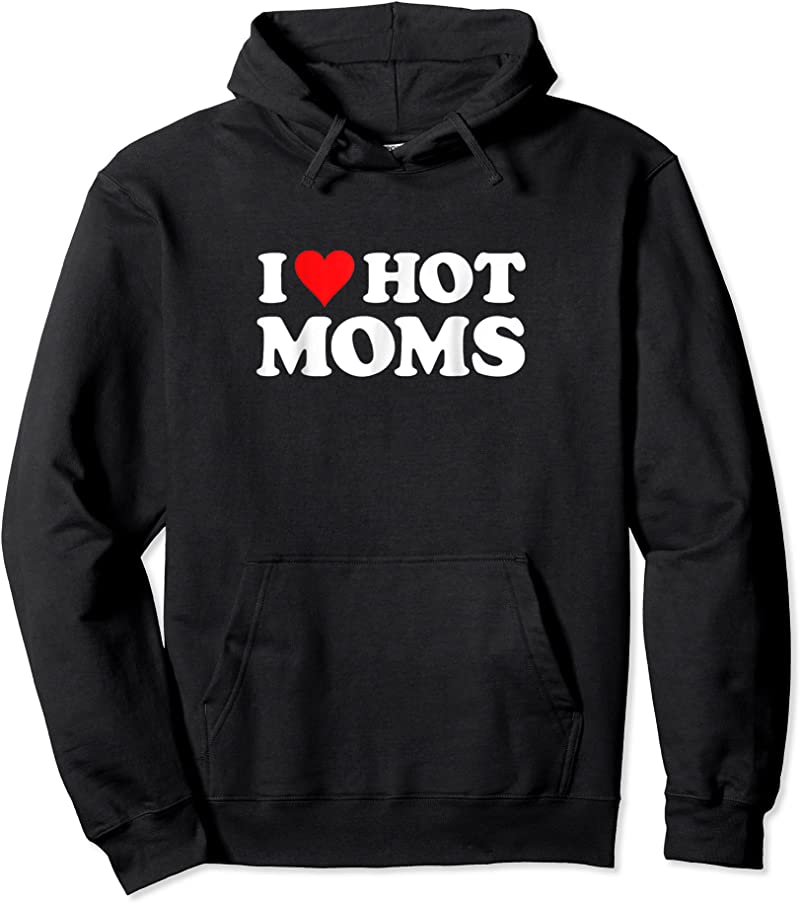 I Love Hot Moms Flagge – 91x152 Cm, Lustiges Geschenk Für Muttertag, Geburtstag, Dekoration