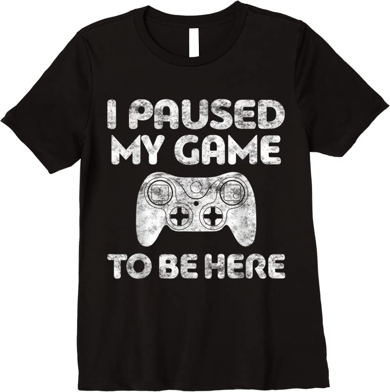 thumbnail image 2 of I Paused My Game To Be Here – Funny Gamer T-Shirt, 100% Cotton, Crew Neck, Short Sleeve 2 of 5