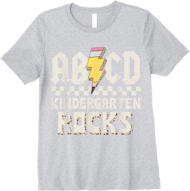Abcd Kindergarten Rocks Back To School Kinder Teachers Kids T-Shirt ...