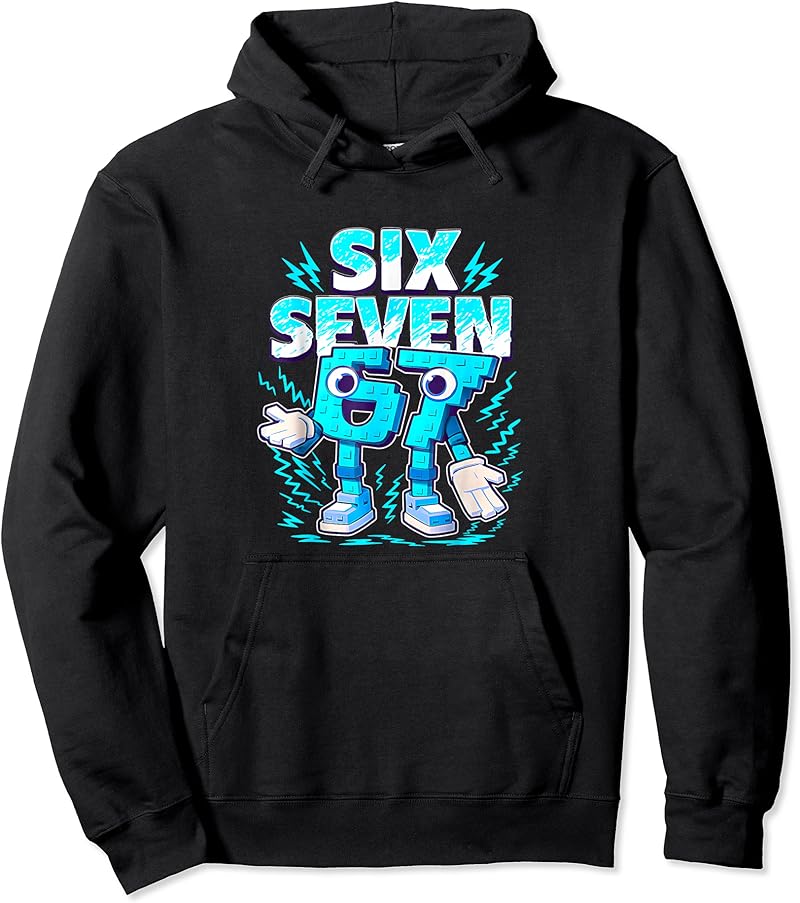 6 7 Six Seven Gen Z Alpha Funny Meme Slang Trend Brain Rot T-Shirt ...