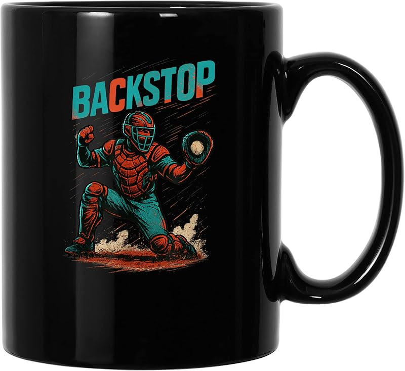 Backstop Catcher Baseball Graphic T-Shirt - Tees.Design