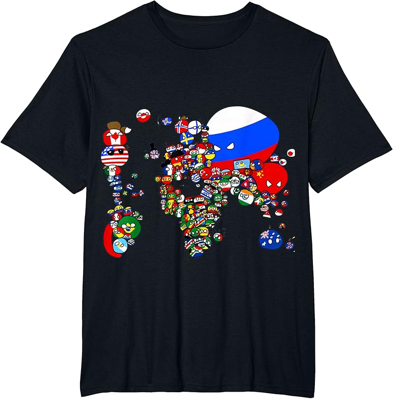 Countryballs Map Of The World T-Shirt - Tees.Design