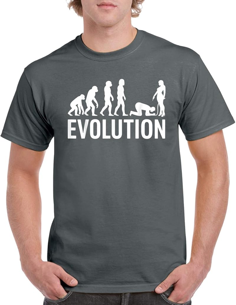 Evolution simps Funny Meme Evolution to simps T-Shirt Dark Heather