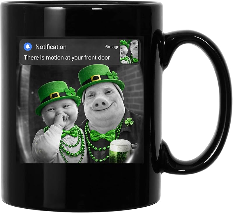 Funny St Patricks Day John Pork And Ai Baby With Motion Meme T-Shirt ...