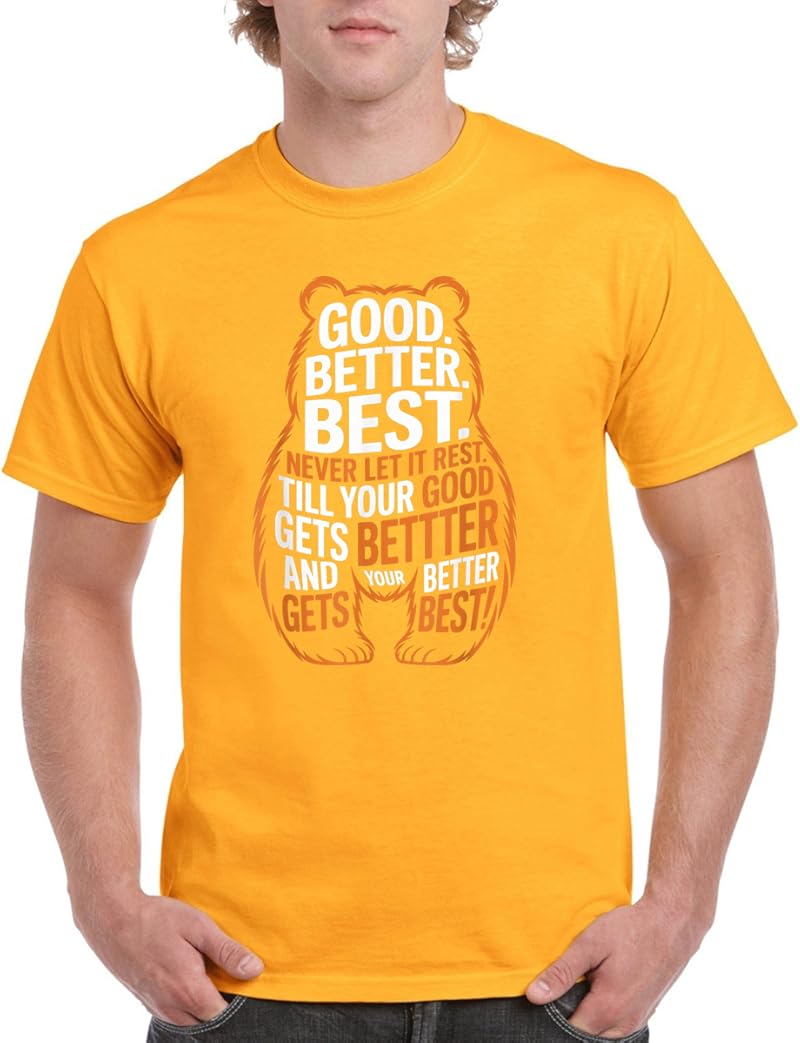 Good Better Best Never Let It Rest Quote Motivation Bears T-Shirt ...