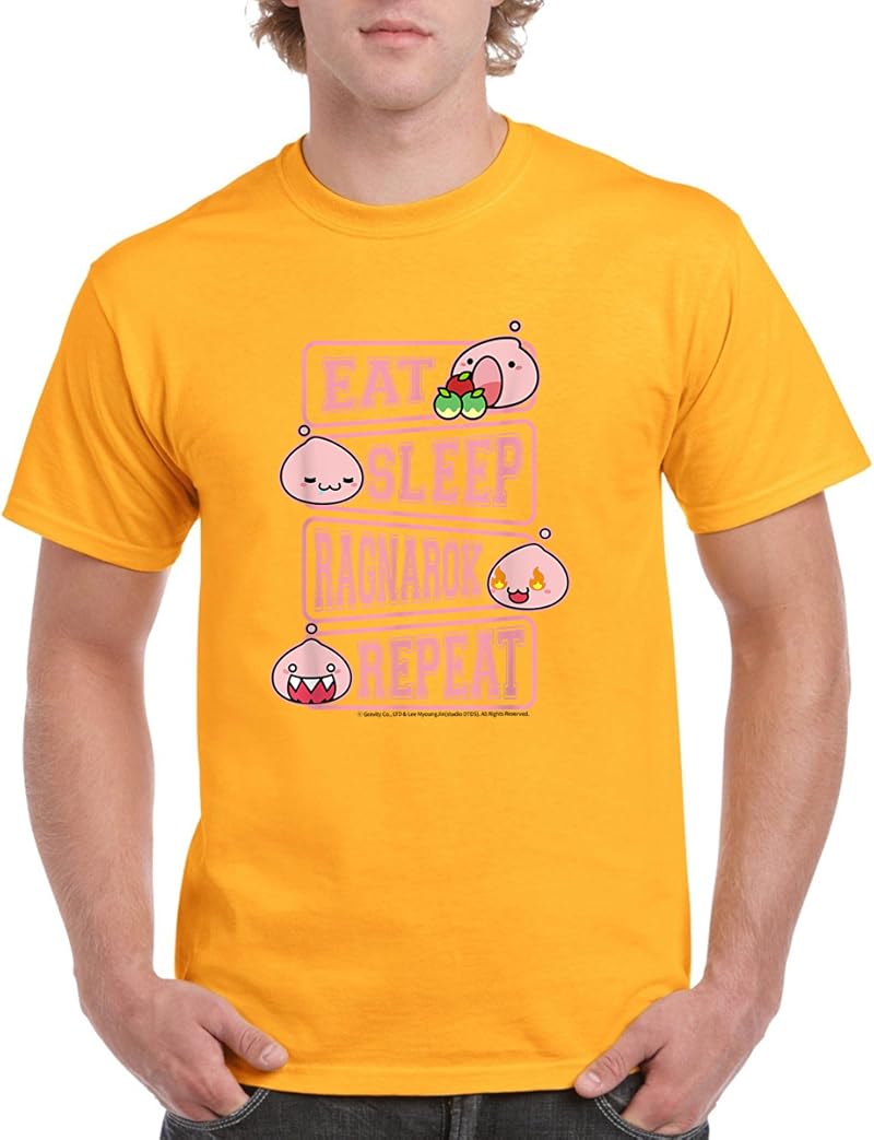 Poring Ragnarok Eating Ragnarok Poring Eat Sleep Repeat Gamer Meme Tee T-Shirt - Tees.Design