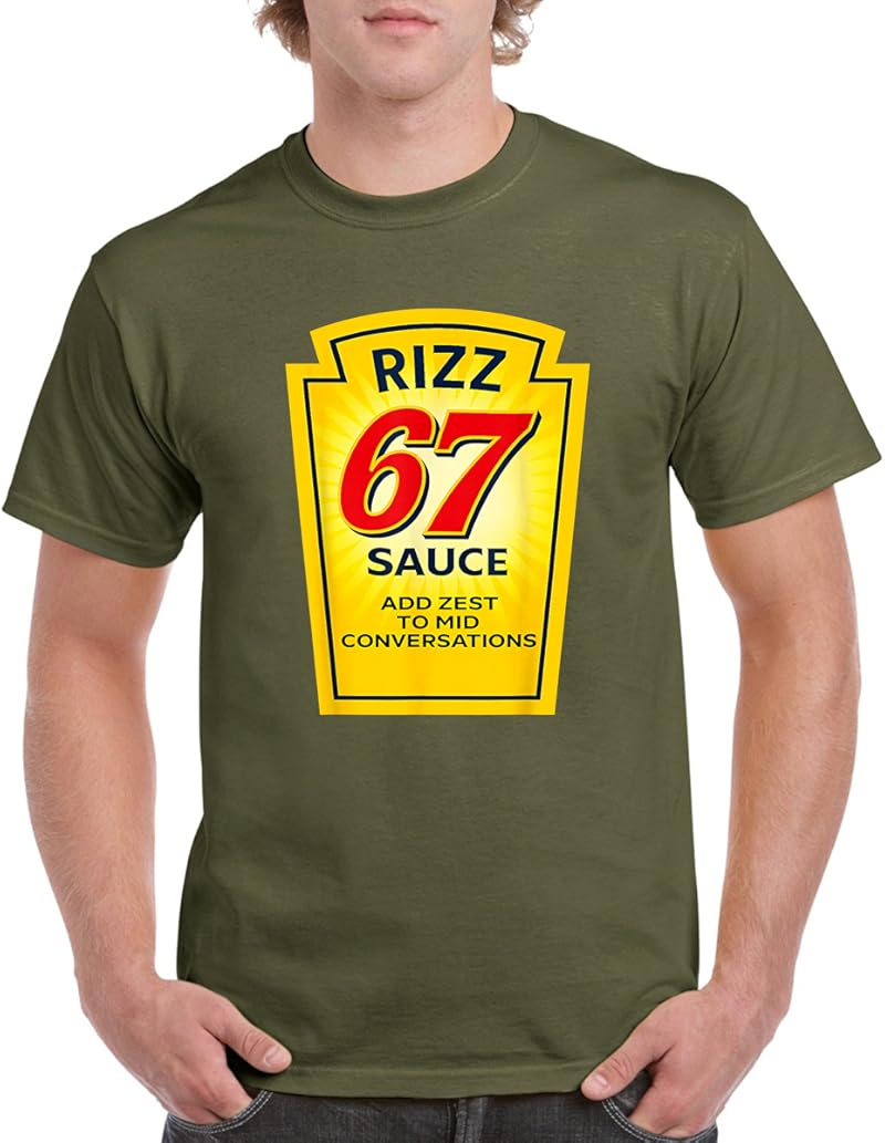 Rizz 67 Sauce Six Seven Parody Funny Trending Internet Memes T-Shirt ...