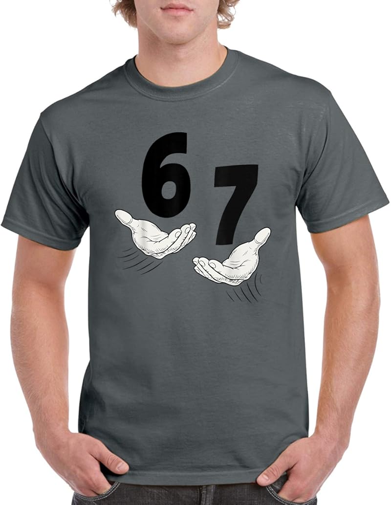 Six Seven 67 Hands 6 7 Kids 67 Teen Boys 6-7 Meme Funny T-Shirt - Tees ...
