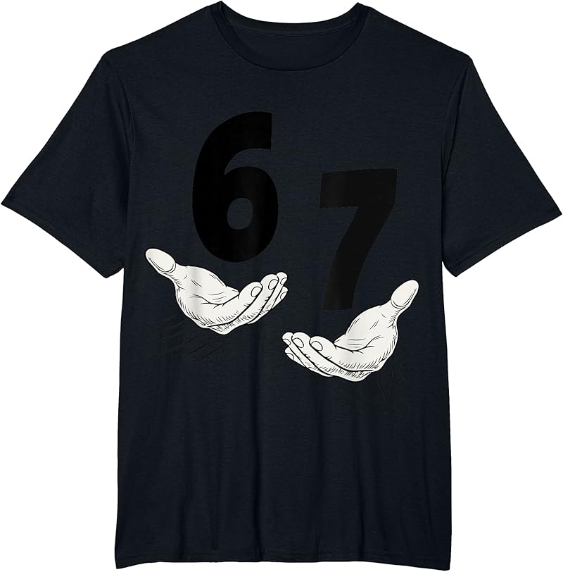 Six Seven 67 Hands 6 7 Kids 67 Teen Boys 6-7 Meme Funny T-Shirt - Tees ...