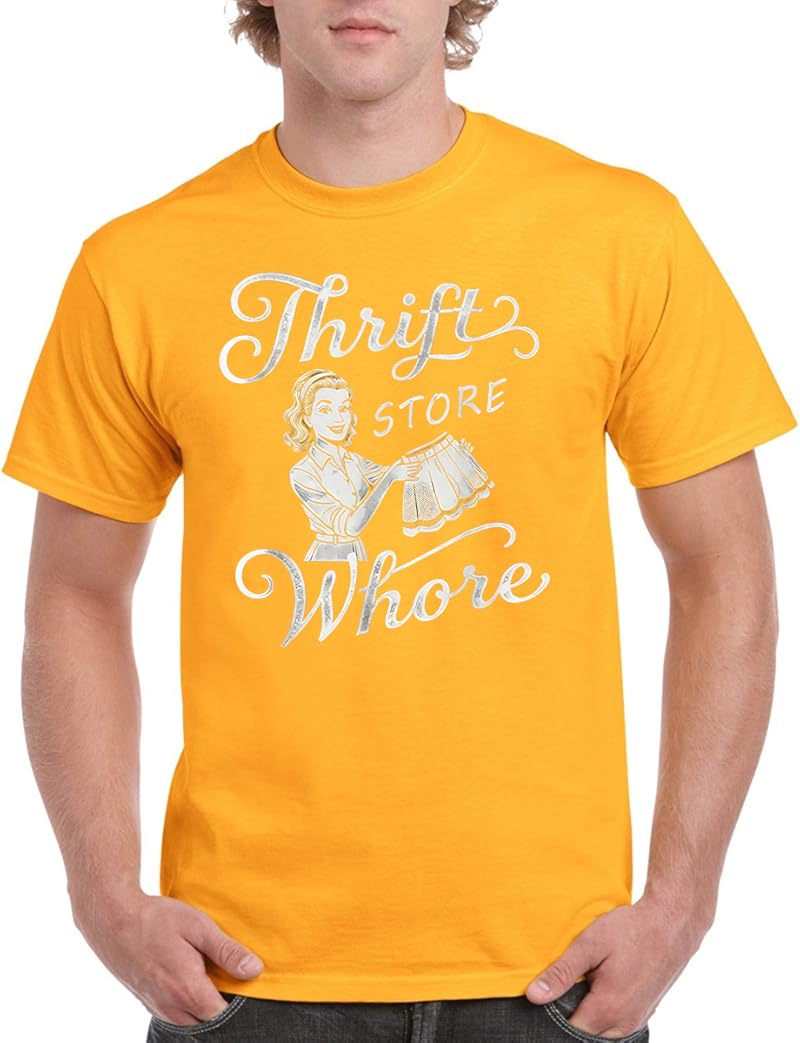 Thrift Store Whore Funny Vintage T-Shirt Orange