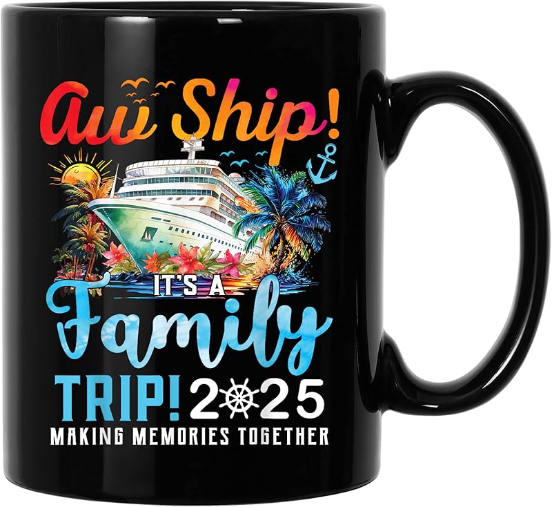 Aw Ship It's A Family Trip 2025 Family Cruise Ship Matching T-Shirt ...