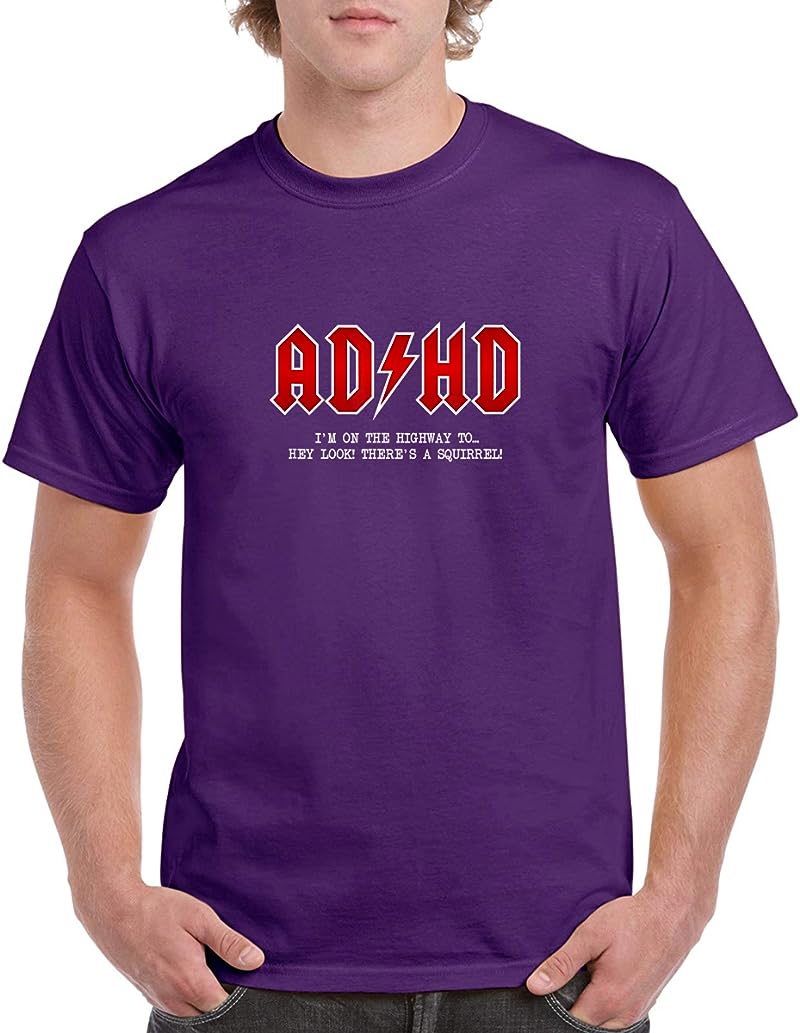 Rock Hard ADHD T-Shirts: Highway to Hey Look A Squirrel! - Tees.Design