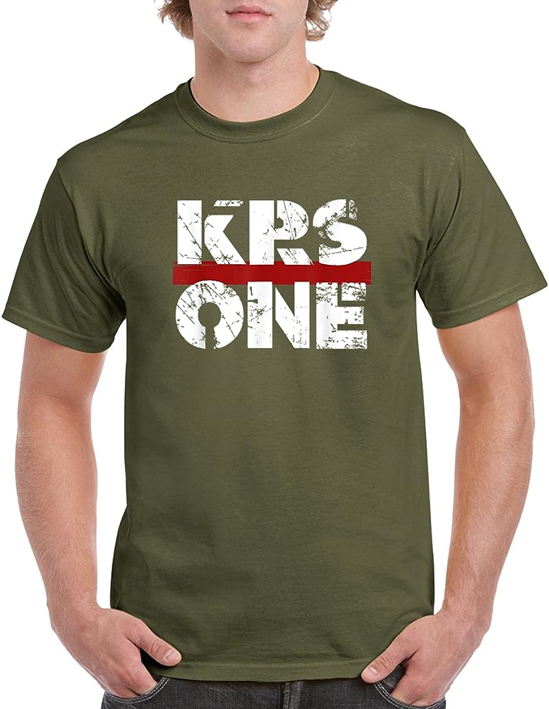 Blastmaster Krs One Graphic Cool Texts T Shirts Military Green