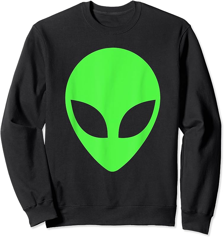 Green Alien Head Apparel 90s Style Clothing Funny Alien T Shirts - Tees ...