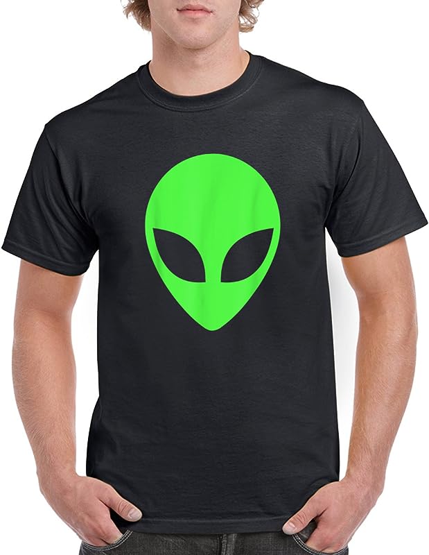 Green Alien Head Apparel 90s Style Clothing Funny Alien T Shirts - Tees ...
