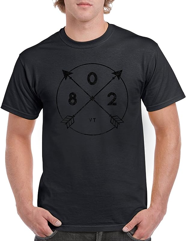 802 Area Code Vermont State Pride Souvenir Gift T-Shirt with Area Code 802 Arrow ...