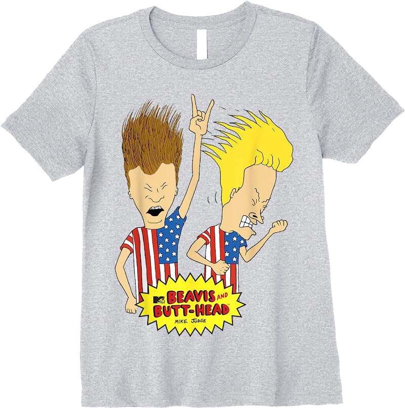 Beavis And Butt Head Rock Out US Flag T Shirts - Tees.Design