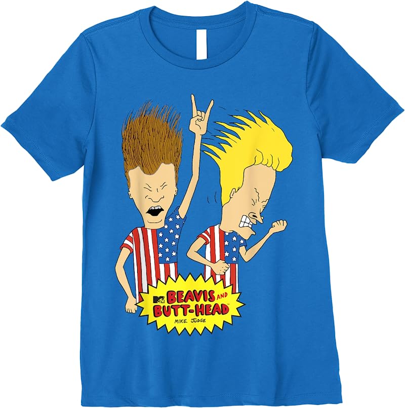 Beavis And Butt Head Rock Out US Flag T Shirts - Tees.Design