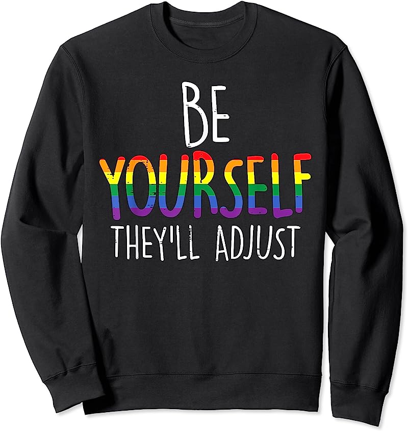 LGBTQ Rainbow Flag Gay Pride Ally T-Shirts - Be Yourself, They'll ...