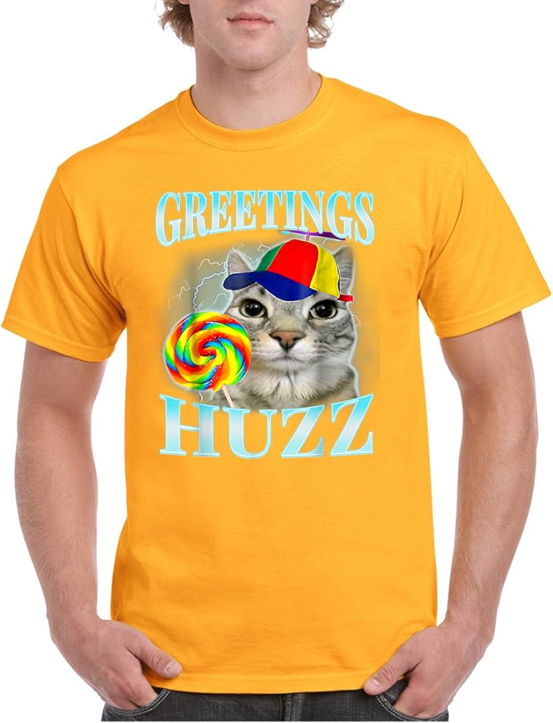 Greetings Huzz Funny Gen Z Gen Alpha Slang Meme T-Shirt - Tees.Design