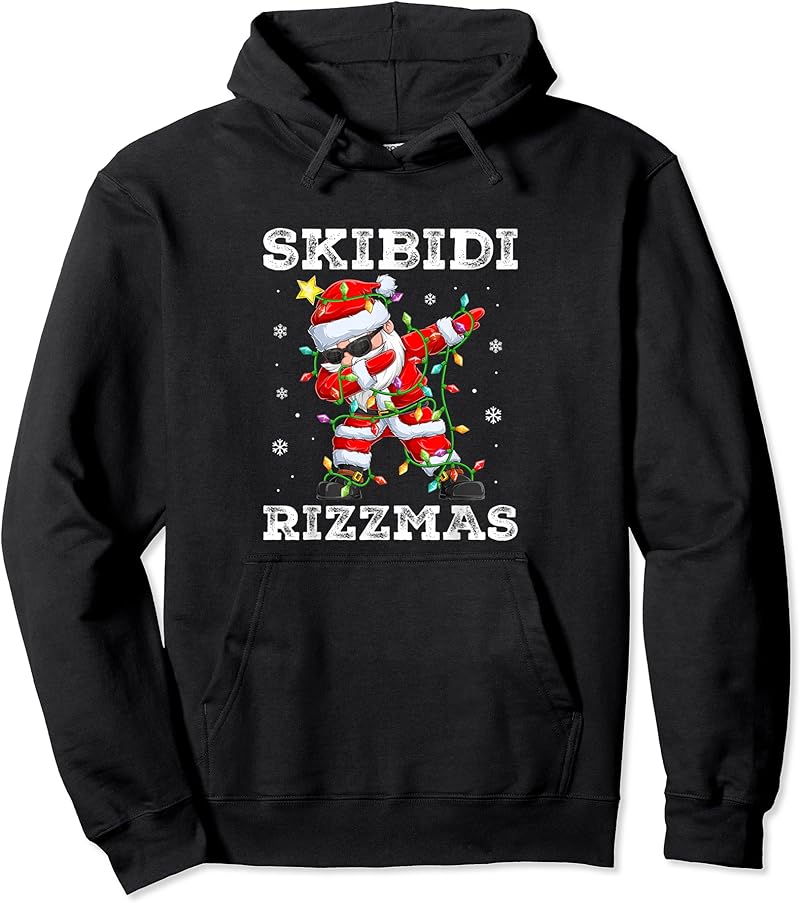 Rizz Christmas Santa Funny Xmas Gen Alpha Skibidi Rizzmas T-Shirt ...