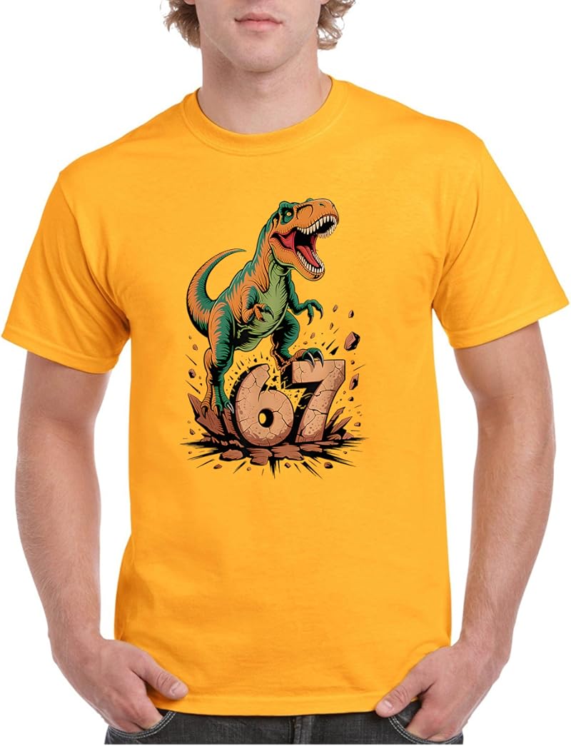 67 T-Rex Six Seven Tyrannosaurus Dinosaur 6 7 Meme 67 T-Shirt - Tees.Design
