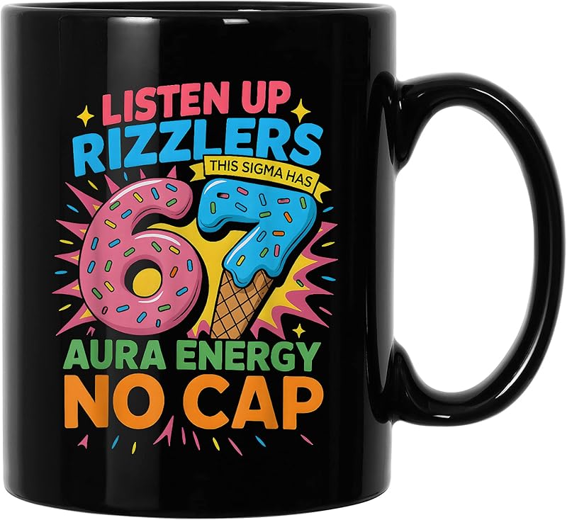 Listen Up Rizzlers Sigma Has 67 Aura Energy Six Seven T-Shirt - Tees.Design