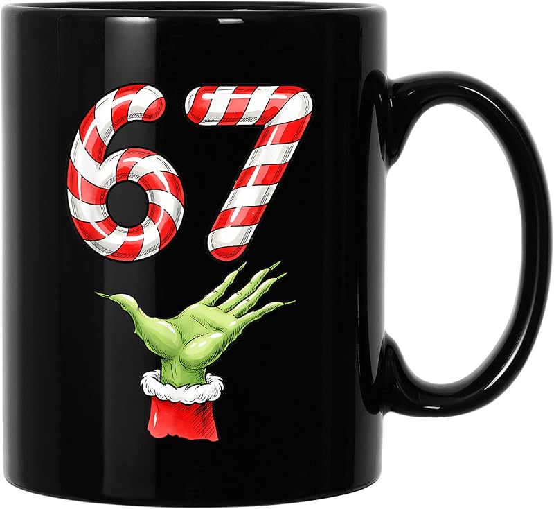 Santa 67 Santa Six Seven 67 Meme Christmas 67 Candy Cane Kids Boys T-Shirt ...