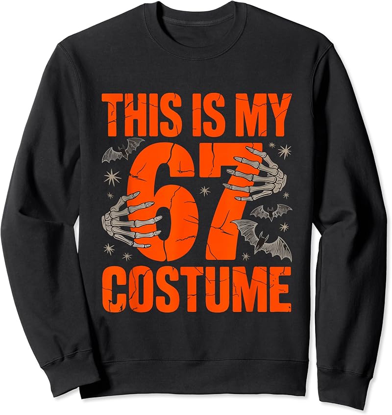 This Is My Halloween 67 Costume Number 6 7 Meme Six Seven T-Shirt ...