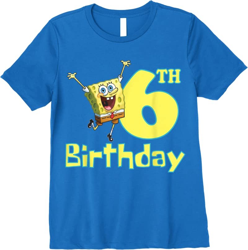 Cheap Spongebob Squarepants Spongebob Squarepants 6th Birthday T Shirts Royal Blue