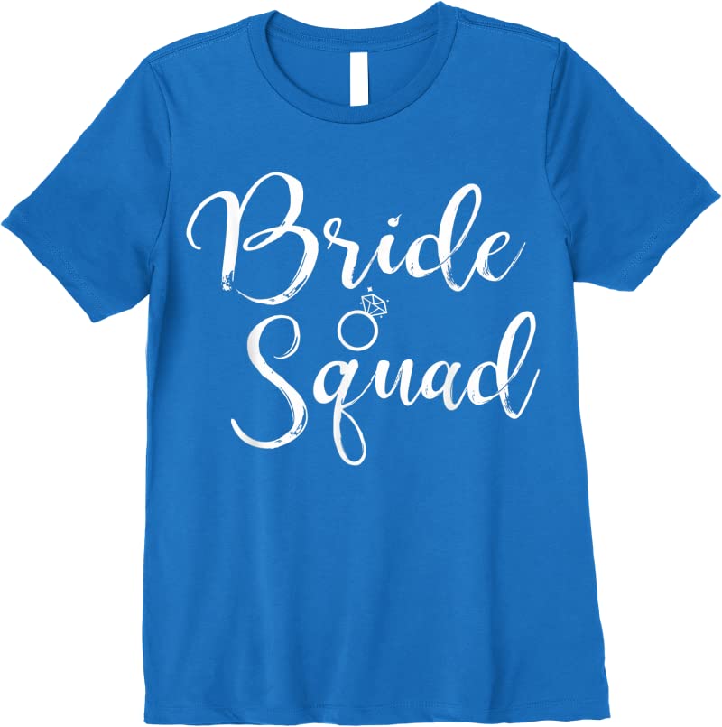 Clearance Bride Squad Wedding Party T Shirts Royal Blue