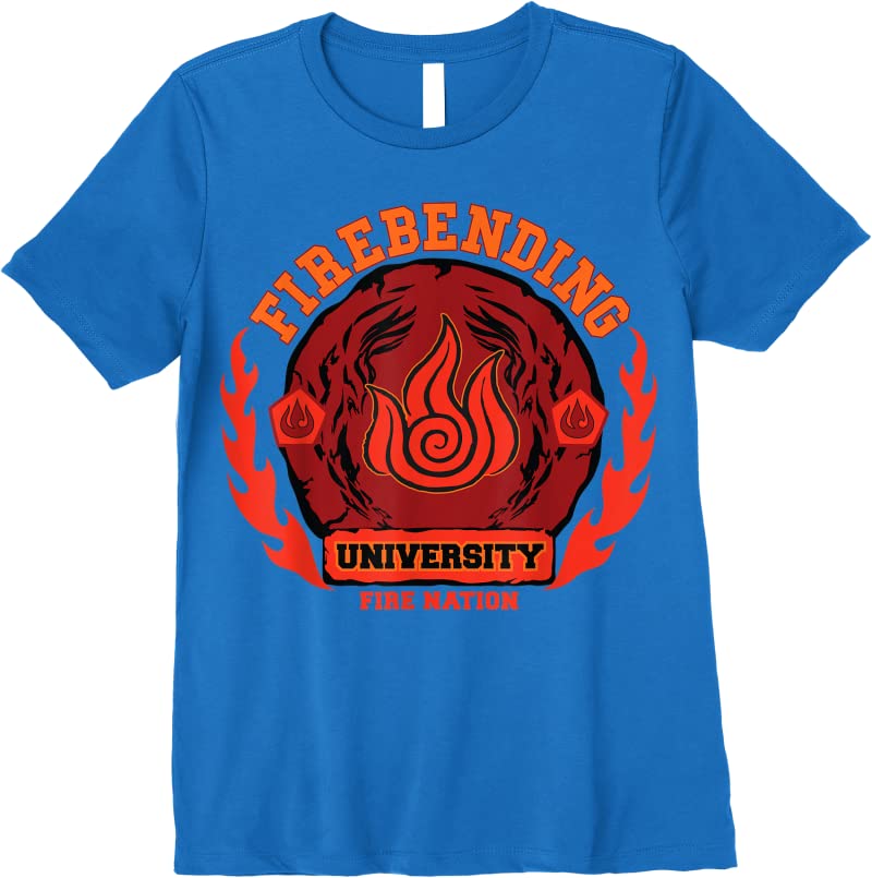 Find Fire Bending University Logo Fire Nation T Shirts Royal Blue