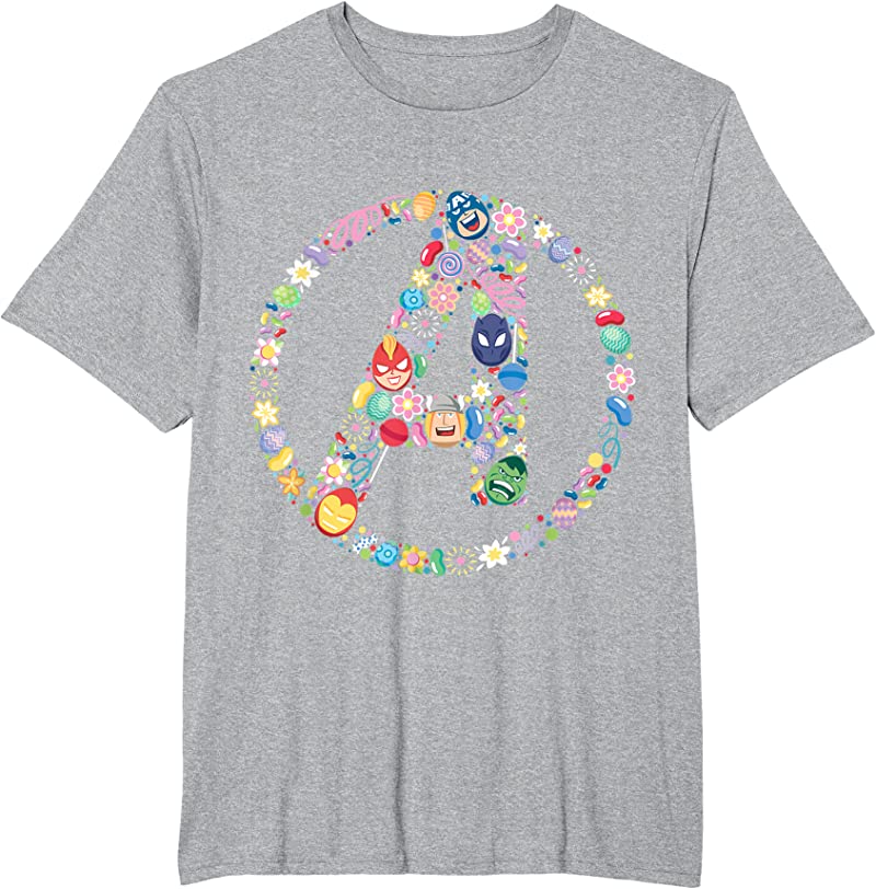 Order Marvel Avengers Logo Easter T Shirts Sport Grey
