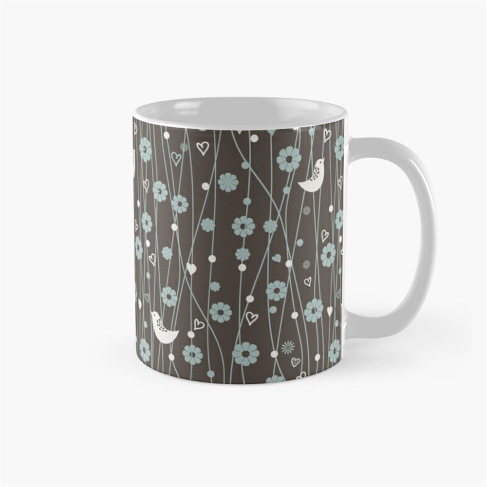 Birds On Black Coffee Mug 11oz 15oz Birds On Black Coffee Mug 11oz 15oz