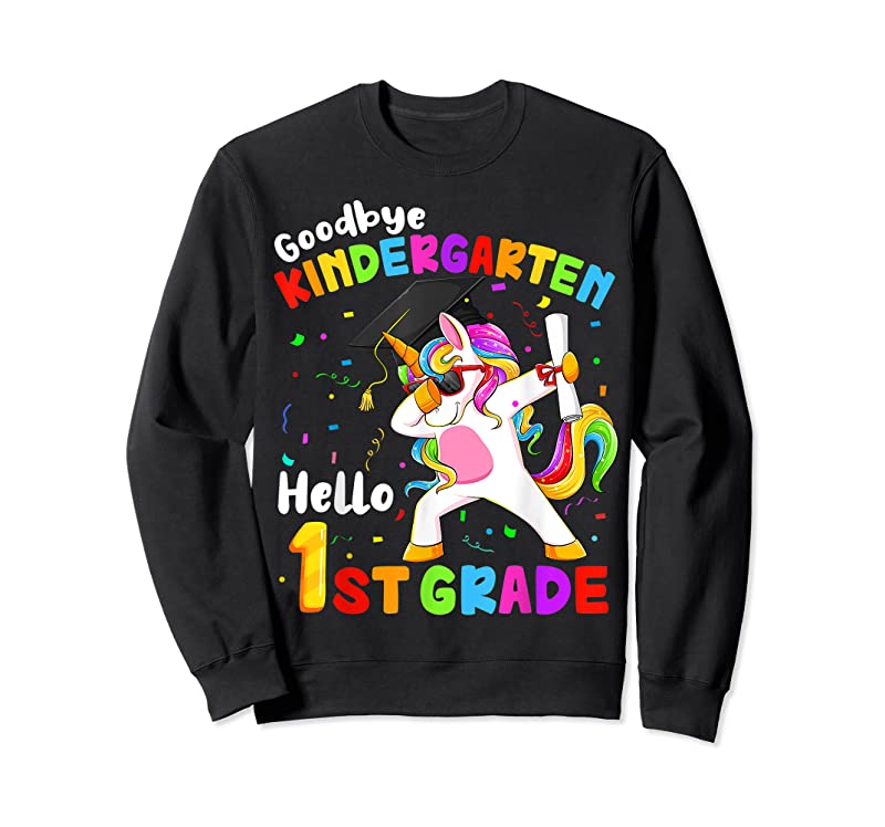 Cool Goodbye Kindergarten Hello 1st Grade Graduation Unicorn Girl T ...