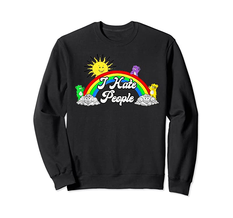 Cool I Hate People Rainbow Printed Graphic T Shirts Sweatshirt Cool I Hate People Rainbow Printed Graphic T Shirts Sweatshirt