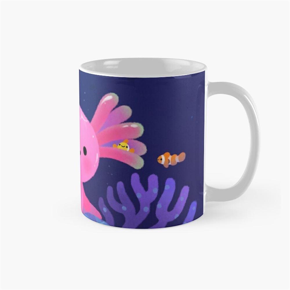 Coral Axolotl Coffee Mug 11oz 15oz Coral Axolotl Coffee Mug 11oz 15oz