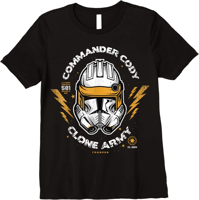 Shop Star Wars Clone Wars Commander Cody Clone Army Portrait T Shirts Shop Star Wars Clone Wars Commander Cody Clone Army Portrait T Shirts